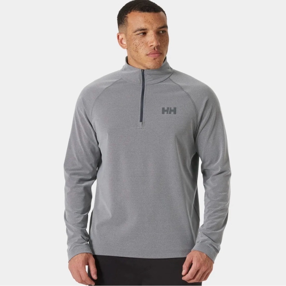 Helly Hansen Men’s Tyri Half-Zip Pullover – Size Medium Gray